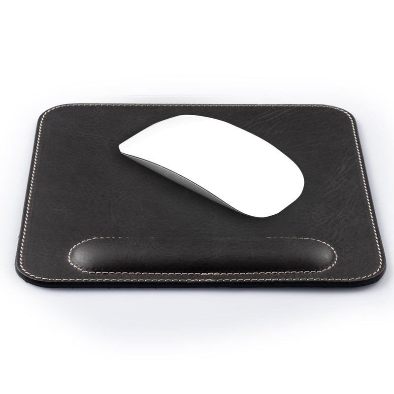 Londo Top Grain Leather Mouse Pad with Wrist Rest â€“ Ergonomic Support, Non-Slip Base, Smooth Surface - Image 1